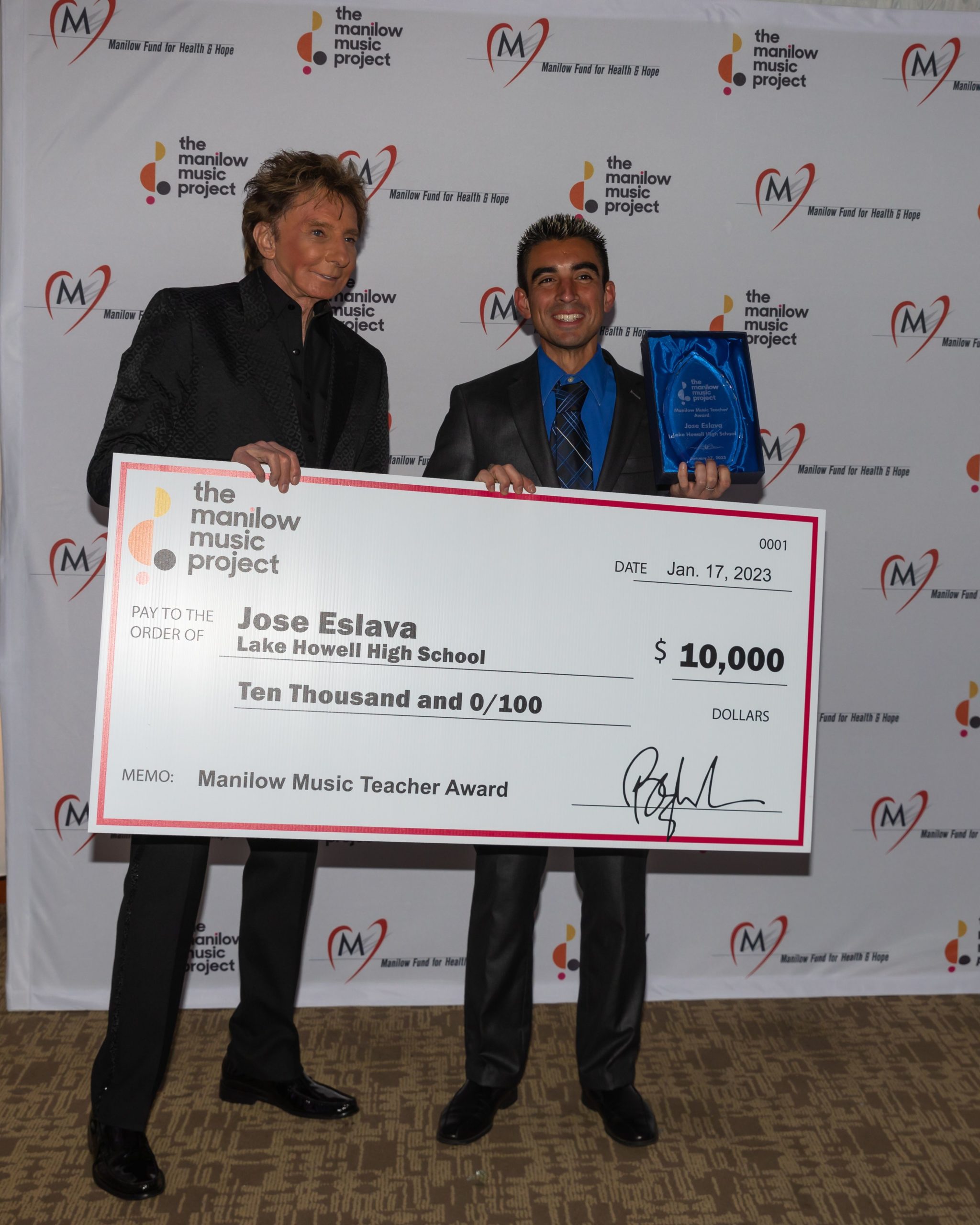 Congratulations to Manilow Music Teacher Award Winner Jose Eslava and